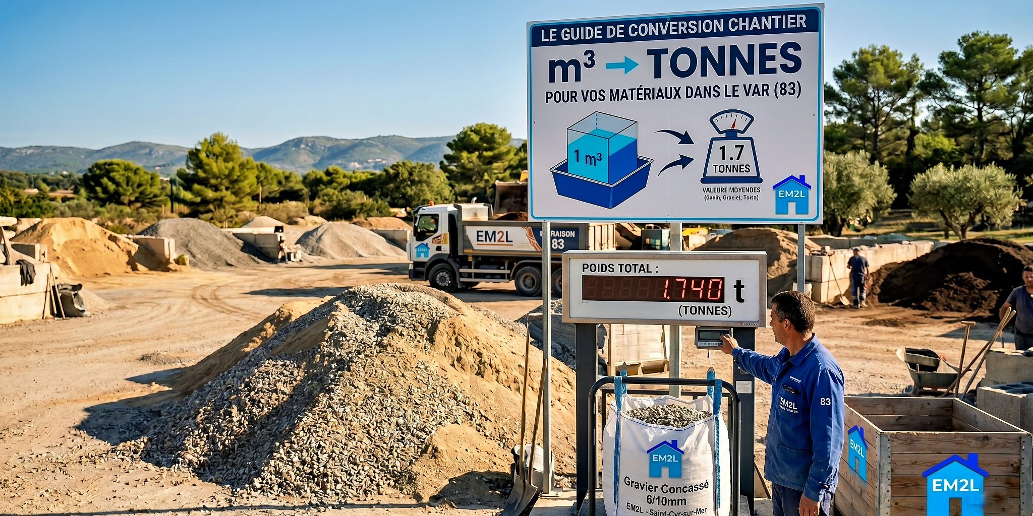 Convertir M3 en tonne