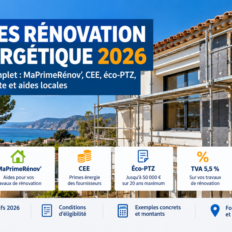 Aides rénovation énergétique 2026 : MaPrimeRénov’, CEE, éco-PTZ et TVA à 5,5 %