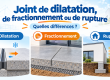 Illustration EM2L expliquant trois types de joints de construction : dilatation, fractionnement et rupture, avec le logo EM2L